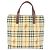 Sacola Burberry Nova Check Marrom Bege
