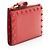 Valentino Garavani Portafoglio bifold Valentino in vitello Rockstud Rosso - vista 2