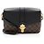 Borsa a tracolla Louis Vuitton Damier Ebene Calfskin Clapton PM Nero