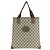 Gucci Tote Bag Braun Beige Stoff