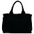 Tote Prada Canapa Triangle Logo Hardware Canvas Handbag Black - view 3