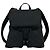Gucci GG Logo Pattern Nylon and Leather Drawstring Backpack Black