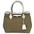 Mini borsa tote Prada in pelle e tela marrone e bianca Bianco