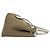 Mini borsa tote Prada in pelle e tela marrone e bianca Bianco - vista 6