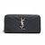 Autre Marque Saint Laurent Paris Cassandra V-Stitch Leder-Langbrieftasche Schwarz