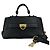 Bolsa de couro Salvatore Ferragamo com ferragens Gancini Preto