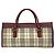 Bolsa Burberry Nova Check em lona e couro Bege Bordeaux