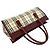 Bolsa Burberry Nova Check em lona e couro Bege Bordeaux - vista 4
