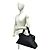 Cartier Marcello Handtasche aus Leder mit perforiertem Logo Schwarz - Ansicht 2