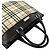 Bolsa Burberry Nova Check em lona e couro Marrom Bege - vista 4