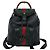 Bamboo Mochila Gucci Old Sherry Line em couro e bambu Preto Vermelho Verde