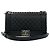 Borsa a tracolla Chanel Boy Chanel Coco Mark in pelle caviar con catena Nero
