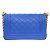Borsa a tracolla Chanel Boy Chanel Coco Mark Hardware in pelle d'agnello Blu - vista 3
