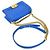 Borsa a tracolla Chanel Boy Chanel Coco Mark Hardware in pelle d'agnello Blu - vista 4