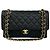 Borsa a tracolla Chanel Matelassé Coco Mark Double Flap Nero