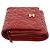 Cartera tri-fold Chanel de piel de becerro granulada roja - vista 4