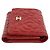 Cartera tri-fold Chanel de piel de becerro granulada roja - vista 5