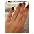 Cartier Solitaire Ring aus Platin mit Diamant Weiß - Ansicht 3