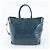Bolso de hombro/Bolso tote Prada de piel Saffiano con logo triangular Azul Verde - vista 3