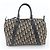 Borsa Mini Boston Christian Dior Trotter Beige Blu navy