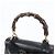 Bamboo Bolsa de Ombro 2-Way em Couro e Bambu Gucci Preto - vista 3