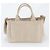 Tote Prada Canapa Schultertasche aus Leder mit Dreieckslogo Beige - Ansicht 3