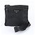 Bolsa de ombro em couro e nylon Tessuto com logo triangular Prada Preto