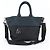 Borsa a tracolla reversibile in pelle e nylon Tessuto con logo triangolare Prada Nero Blu navy