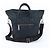 Borsa a tracolla reversibile in pelle e nylon Tessuto con logo triangolare Prada Nero Blu navy - vista 4