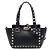 Borsa Trapeze Rockstud in micro pelle nera Valentino Nero