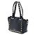 Borsa Trapeze Rockstud in micro pelle nera Valentino Nero - vista 2