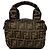 Borsa a mano Fendi Mini Zucca Canvas Marrone