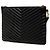 Autre Marque Portadocumenti Cassandre Saint Laurent in pelle di vitello chevron nera Nero - vista 2