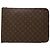 Louis Vuitton Brown Monogram Poche Documents Portfolio Marrone