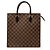 Louis Vuitton Brown Damier Ebene Venice Sac Plat Castaño
