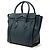 Céline Celine Luggage Tote Micro aus blauem genarbtem Kalbsleder Dunkelblau - vista 2
