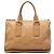 Borsa Satchel Prada in vitello morbido marrone Cammello