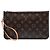 Louis Vuitton Brown Monogram Neverfull MM Pouch Braun