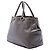 Prada Tote convertible aperto con zip anteriore in vitello morbido grigio Marrone - vista 2