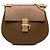 Chloé Drew Crossbody in pelle di vitello liscia e grana marrone Small
