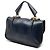 Borsa Satchel Fendi F3 Secret Code in vernice testurizzata blu Blu navy - vista 2