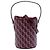 Mini borsa secchiello Gucci Red GG Supreme Shadow Rosso Bordò