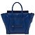 Céline Celine Bolso Luggage Micro de piel de ternera granulada azul