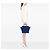 Céline Celine Bolso Luggage Micro de piel de ternera granulada azul - vista 6