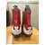 Mexicana Stivaletti Western Rossi e Bianchi Bianco Rosso - vista 2