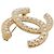 NEUE CHANEL LOGO CC PERLEN 2024 BROSCHE AUS GOLDFARBENEM METALL Golden - Ansicht 3