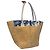Dolce & Gabbana Stroh-Tote-Bag Weiß Blau