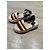 Farm Rio Sandali con zeppa in crochet e pelle Marrone Nero Multicolore - vista 6