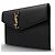 Autre Marque Clutch Saint Laurent Monogram in pelle nera Nero - vista 15