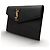 Autre Marque Clutch Saint Laurent Monogram in pelle nera Nero - vista 3